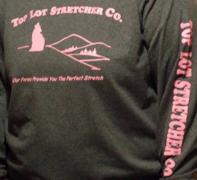 Top Lot Stretcher Co. Long Sleeve T-shirt - 3XL - grey w/pink